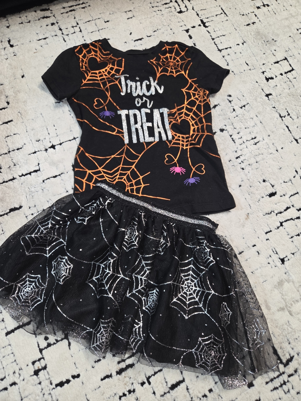 Trick or Treat Spiderweb Kids Costume Set - Black